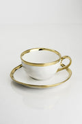 GOLD CUP & SAUCER  (SET OF 4) 10OZ