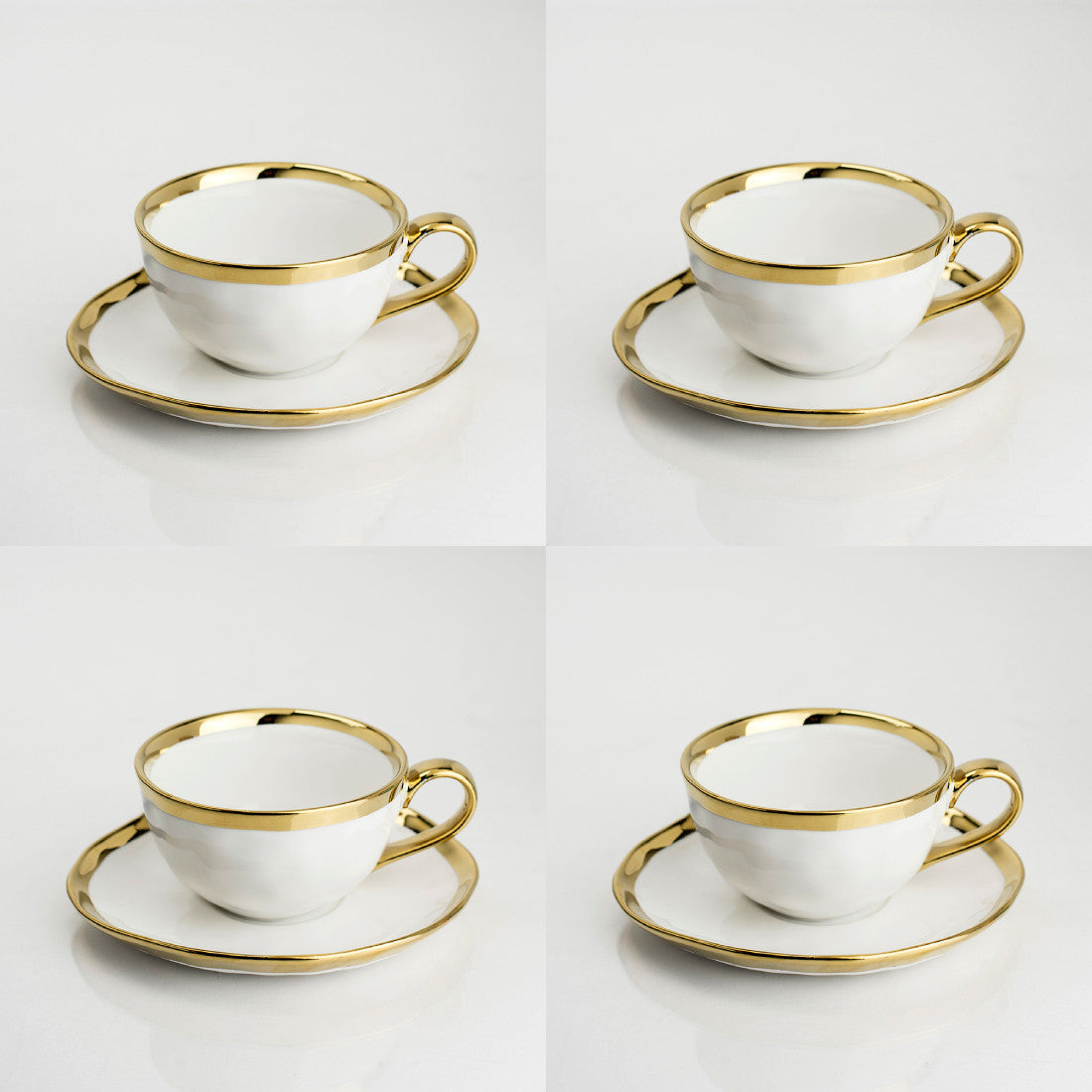 GOLD CUP & SAUCER  (SET OF 4) 10OZ