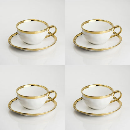 GOLD CUP & SAUCER  (SET OF 4) 10OZ
