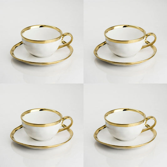 GOLD CUP & SAUCER  (SET OF 4) 10OZ