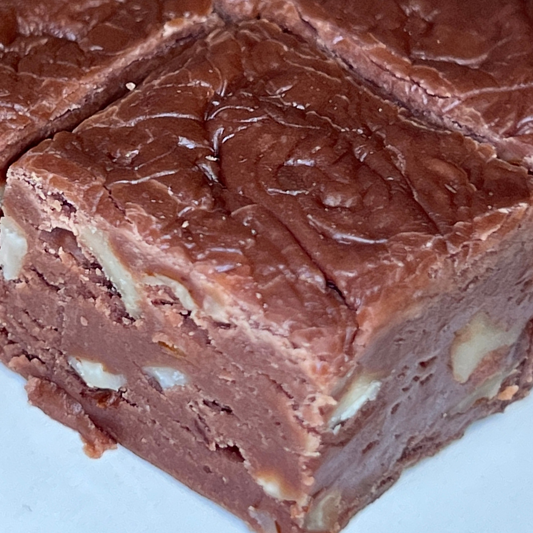 Handmade Spicy Dark Chocolate Walnut Fudge | Meem's Fudge Shoppe