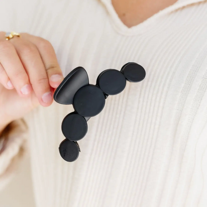 Black Circles Claw Clip