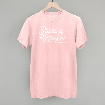 Stars & Stripes White Script