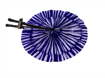 African Wax Print Fan, Handmade in Ghana