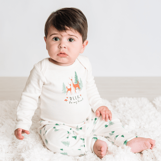 long sleeve graphic bodysuit | deer to my heart