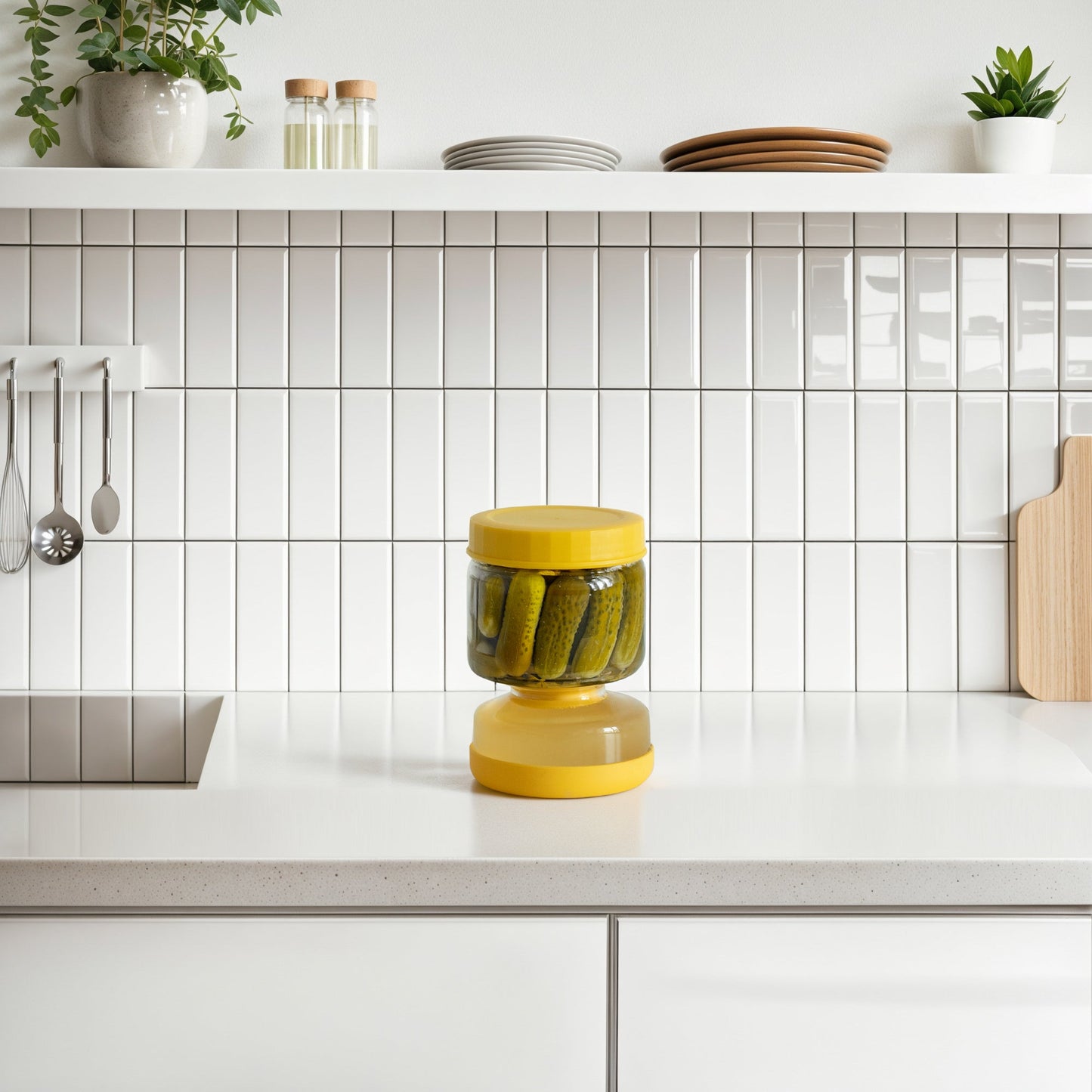Glass Flip-Over Pickle Jar