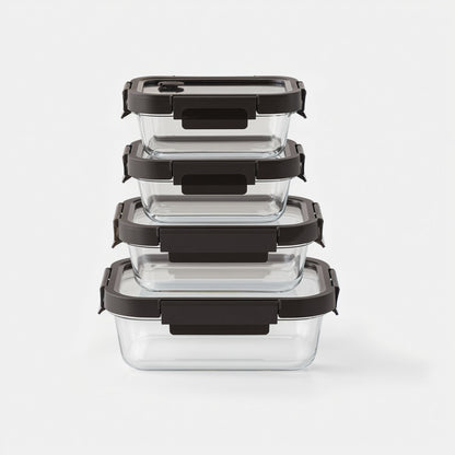 Rectangular Glass Container Set