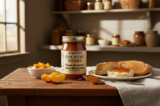Peach Preserves | Juice-Sweetened Peach Spread | 16 oz