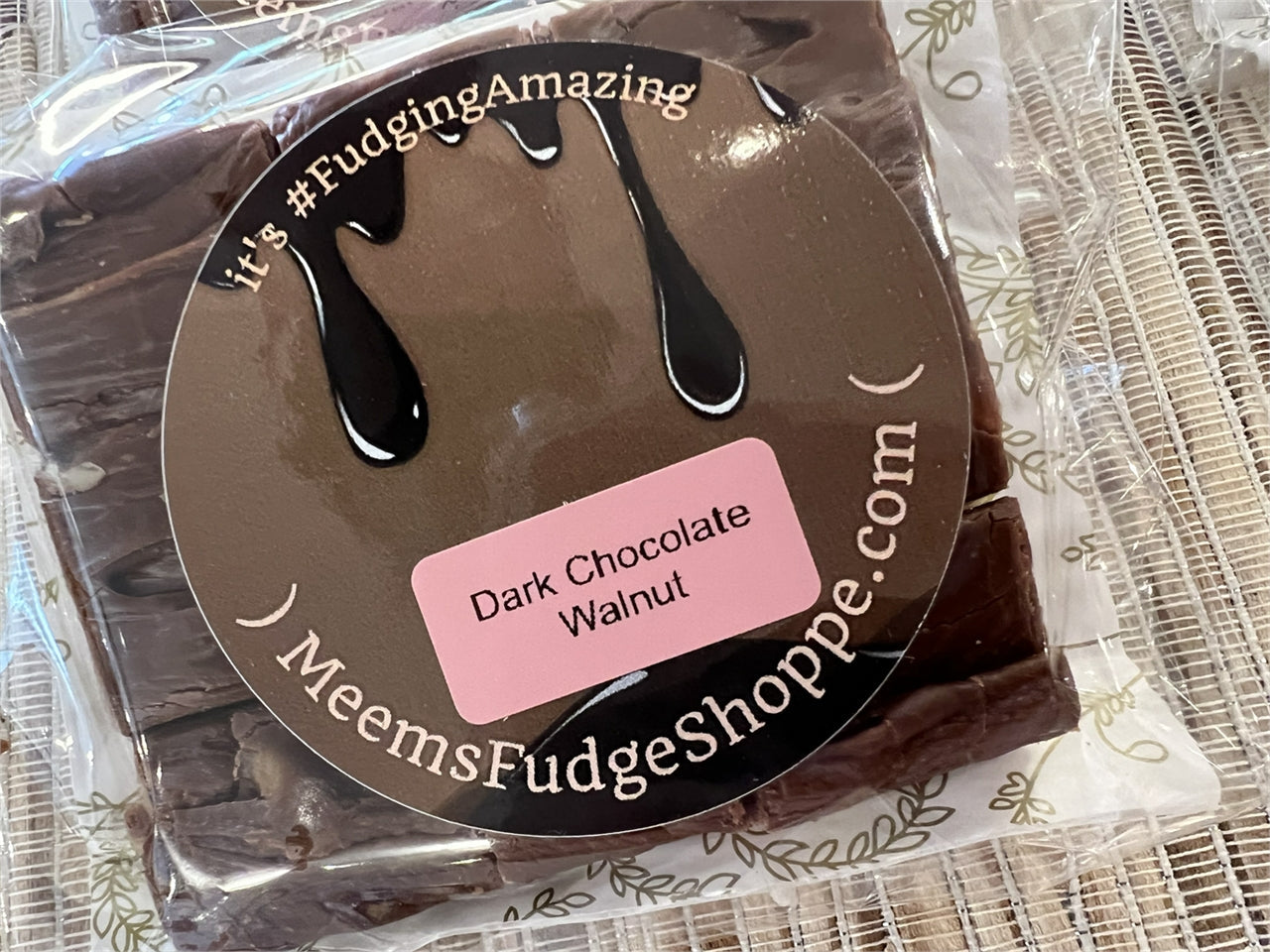 Handmade Dark Chocolate Walnut Fudge | Meem's Fudge Shoppe