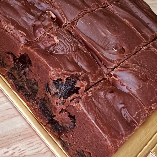 Handmade Dark Chocolate Cherry Fudge | Meem's Fudge Shoppe