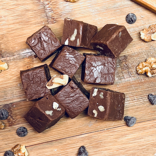 Handmade Dark Chocolate Walnut Fudge | Meem's Fudge Shoppe