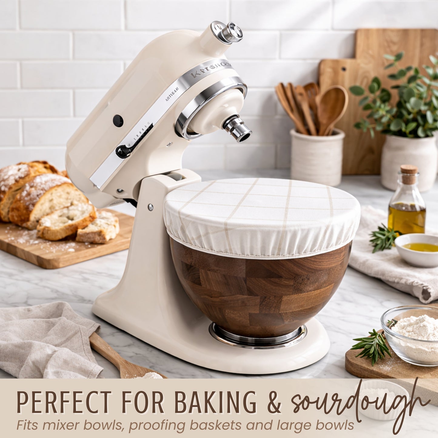 Reusable Beeswax Bowl Covers for Bread Proofing