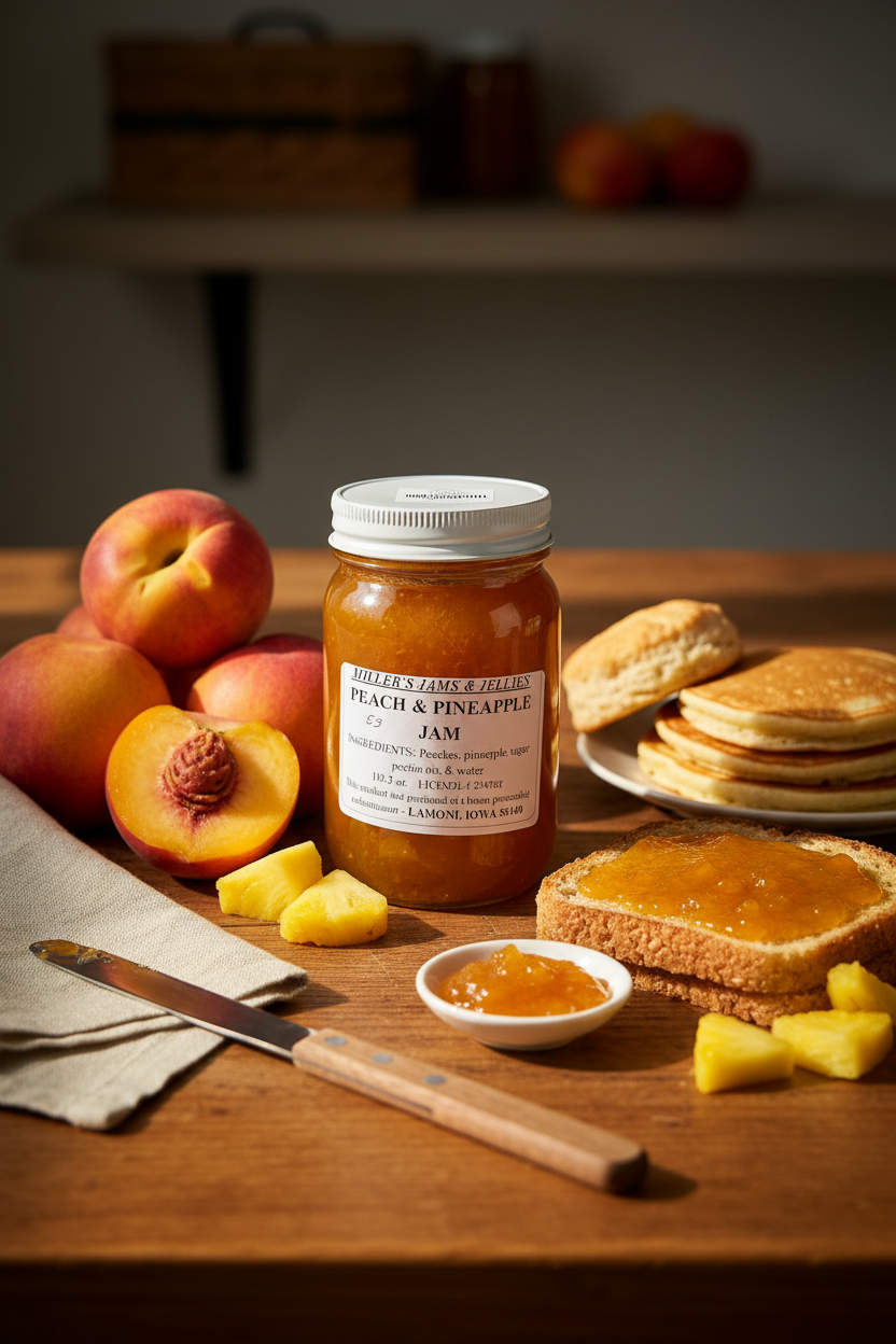 Miller’s Peach & Pineapple Jam | Authentic Local Amish-Made Spread