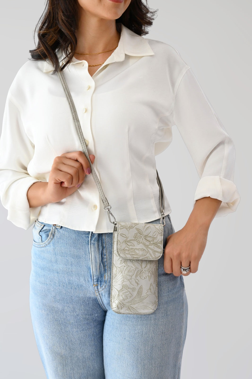 Floral Tote W/Crossbody