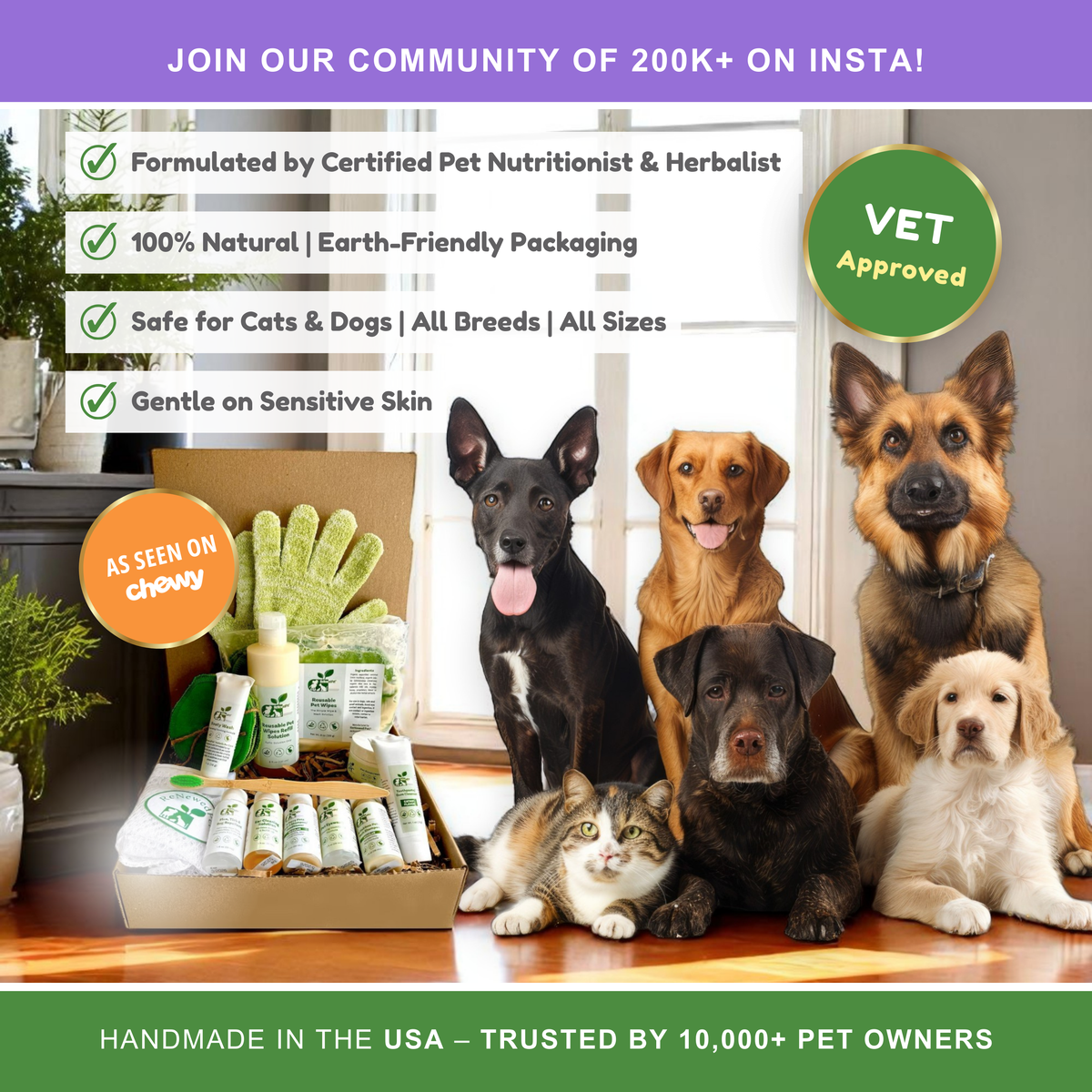 4-FURRY DOGS *SENSITIVE GROOMING KIT