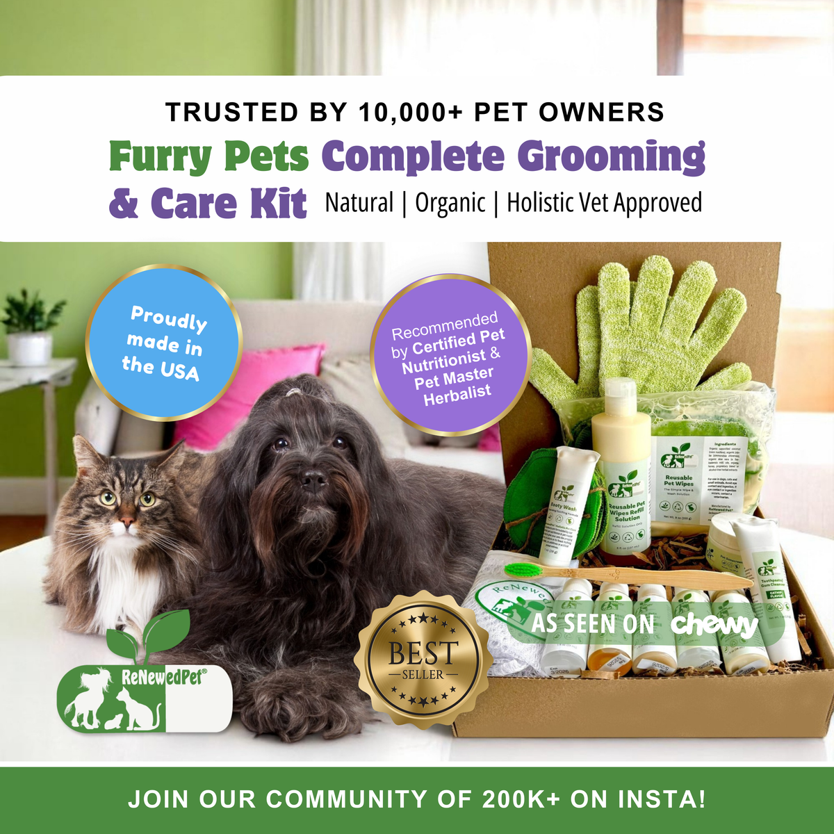 4-FURRY DOGS *REGULAR GROOMING KIT