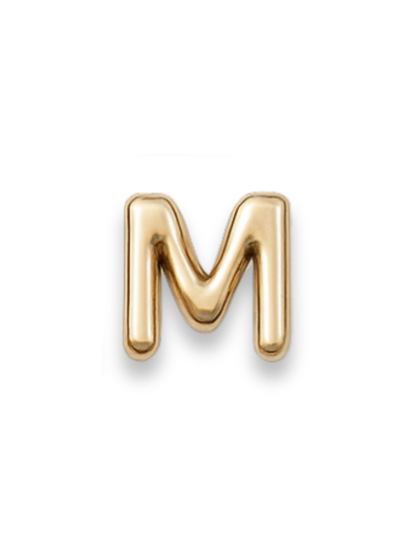 Gold Letter Slide Charms
