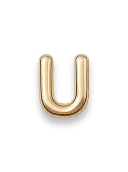Gold Letter Slide Charms