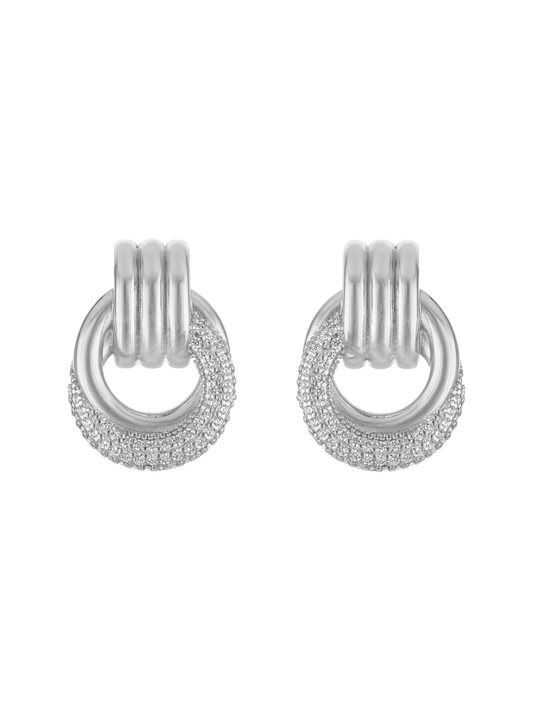 Gigi Knot Statement Earring Silver