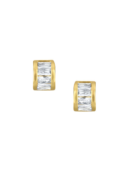 Hyacinth Baguette Stud Earring