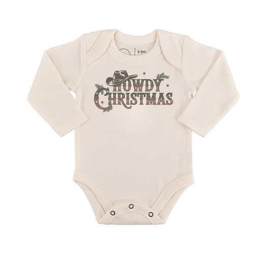 long sleeve graphic bodysuit | howdy christmas