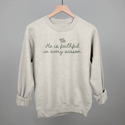 He Is Faithful In Every Season (Green Script)