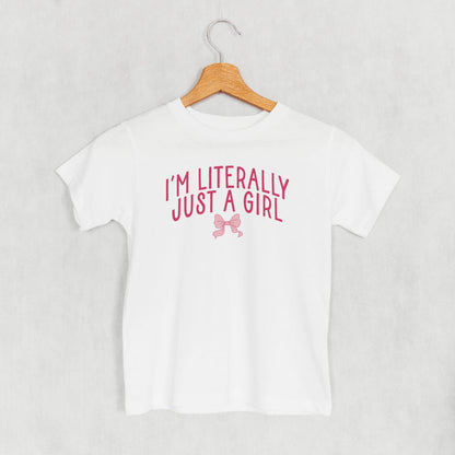 I'm Literally Just A Girl Bow (Kids)