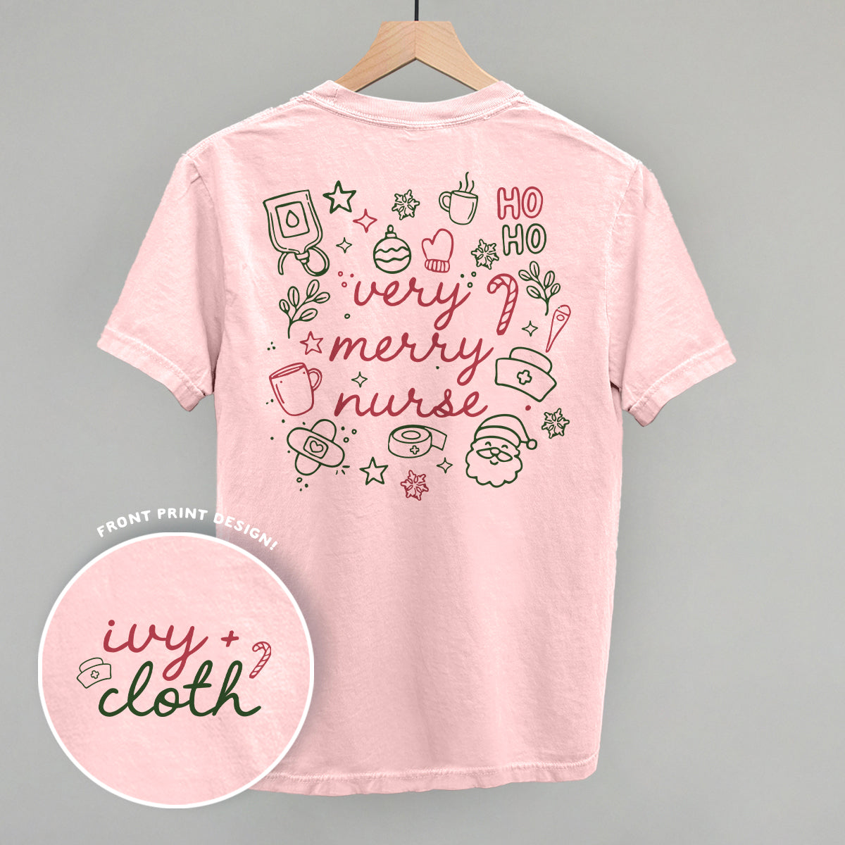 Very Merry Nurse Doodles (Back Print)