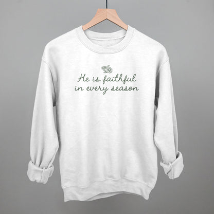 He Is Faithful In Every Season (Green Script)