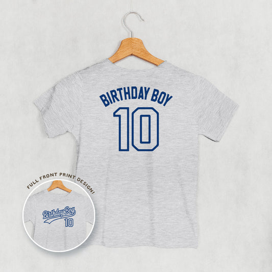 Birthday Boy Varsity #10 (Kids Back Print)