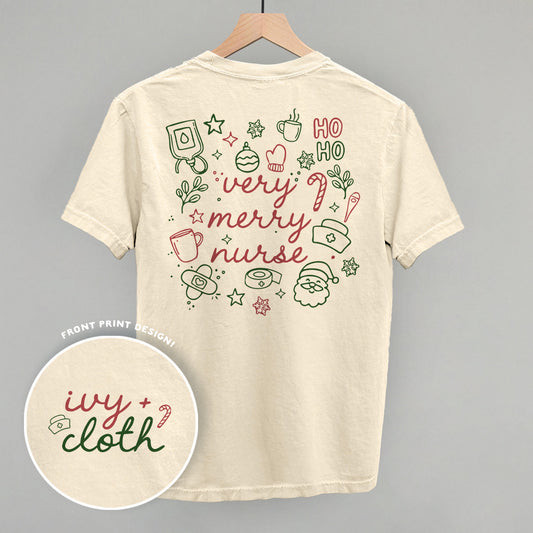 Very Merry Nurse Doodles (Back Print)