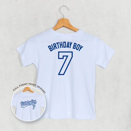 Birthday Boy Varsity #7 (Kids Back Print)