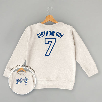 Birthday Boy Varsity #7 (Kids Back Print)
