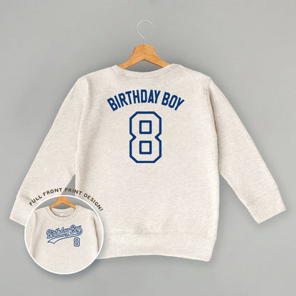 Birthday Boy Varsity #8 (Kids Back Print)