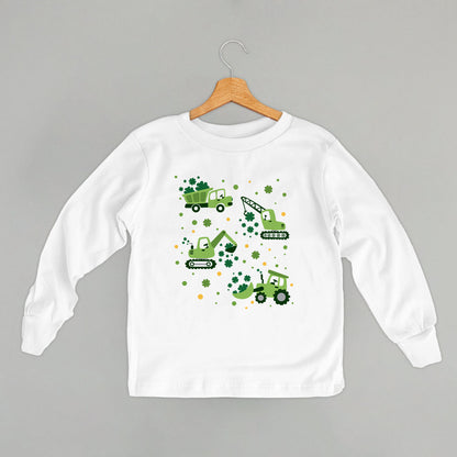 St. Patrick's Construction Vehicles + Clovers (Kids)
