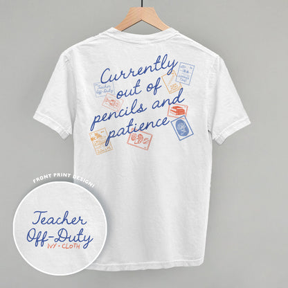 Teacher Off Duty Stamps (Back Print)