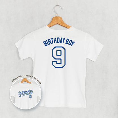 Birthday Boy Varsity #9 (Kids Back Print)