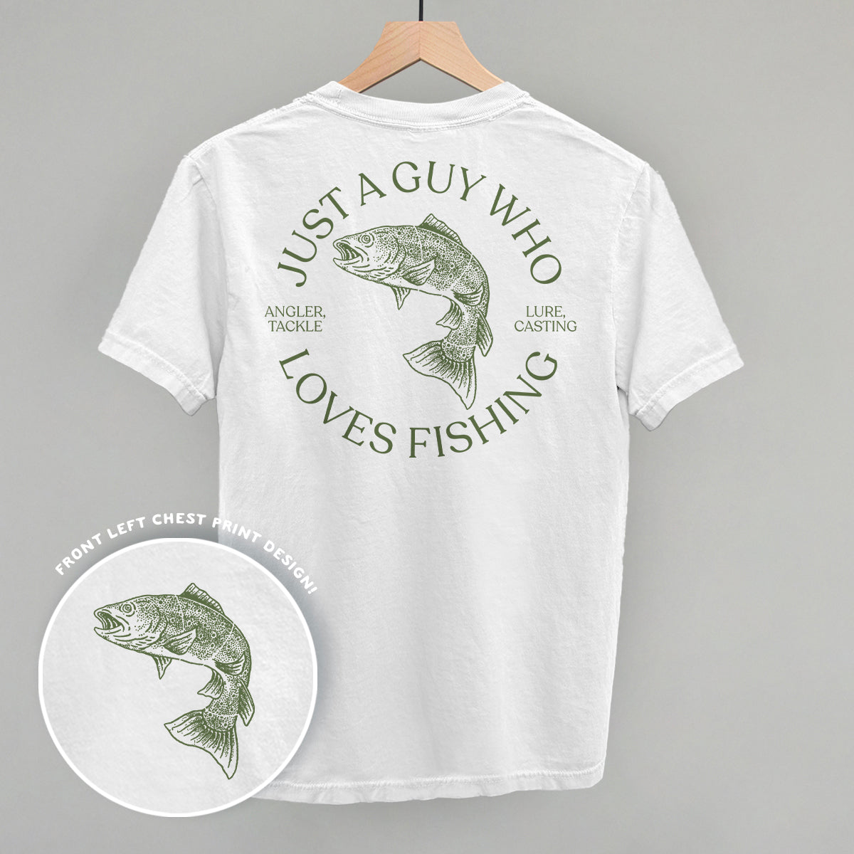 Just A Guy Who Loves Fishing (Back Print)