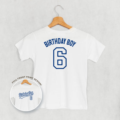 Birthday Boy Varsity #6 (Kids Back Print)