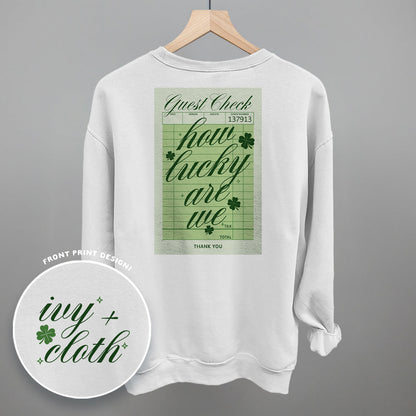 How Lucky Are We Guest Check (Back Print)