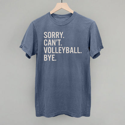 Sorry Can't Volleyball Bye