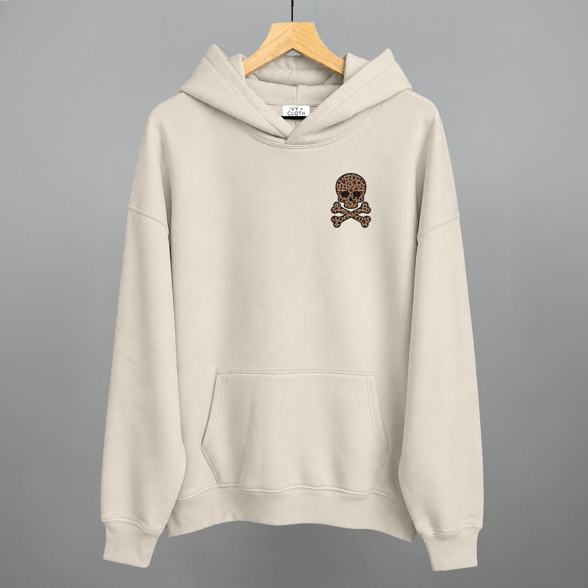 Leopard Print Skull (Left Chest)