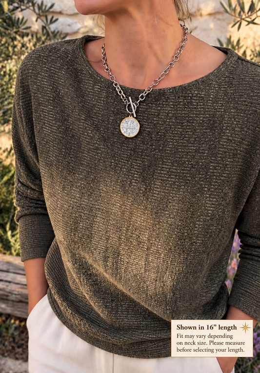 ST. BENEDICT TOGGLE NECKLACE