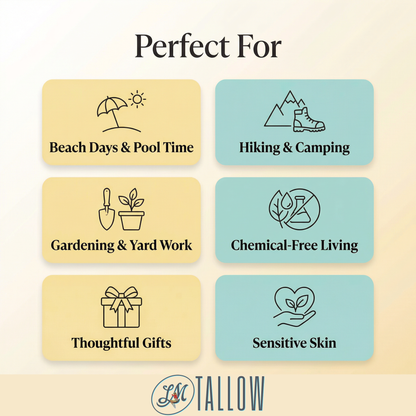 Tallow Sun Care Duo - Natural Before & After Sun Cream Gift Set with Zinc Oxide