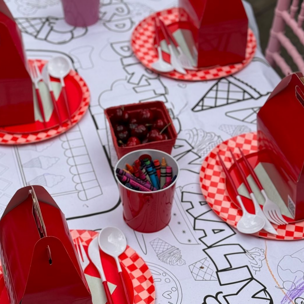 Ice Cream Coloring Tablecloth
