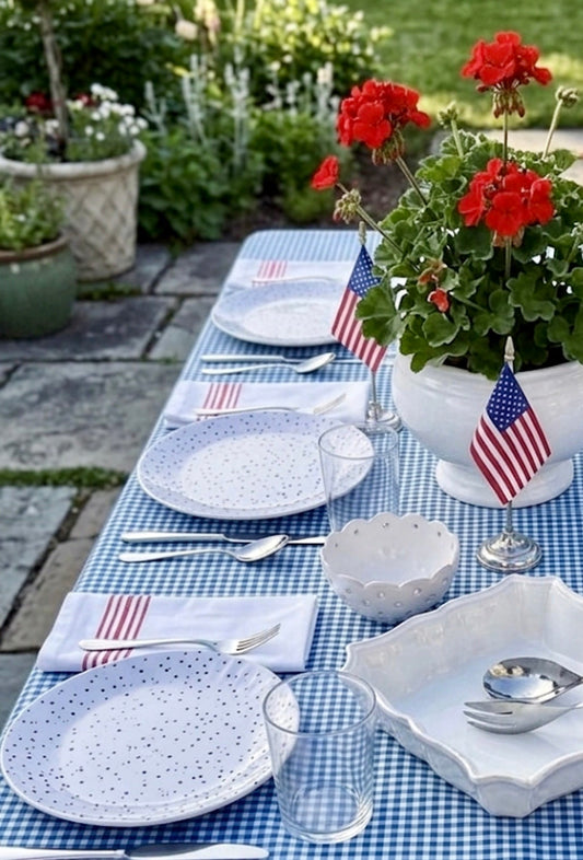 Picnic August Gingham - French Blue