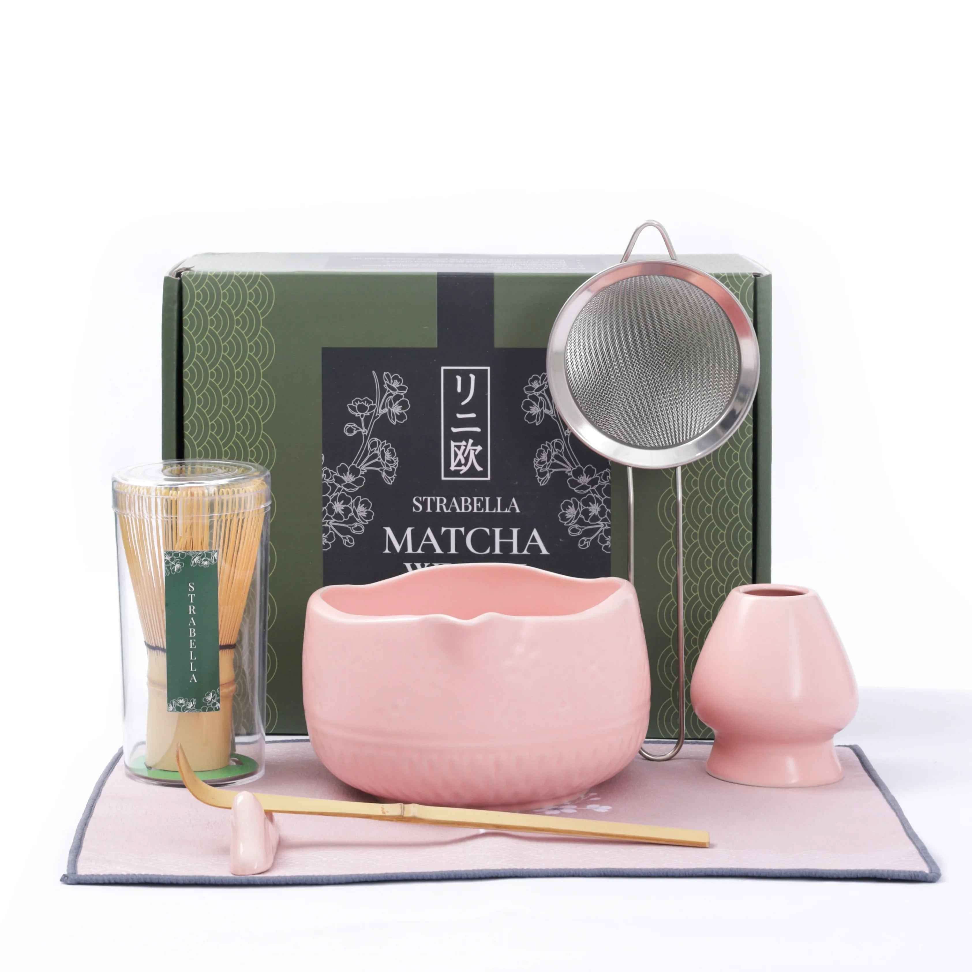 Matcha Whisk Set — Bamboo Chasen + Ceramic Chawan | Strabella