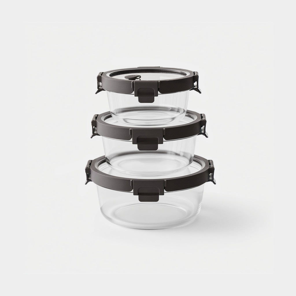 Round Glass Container Set
