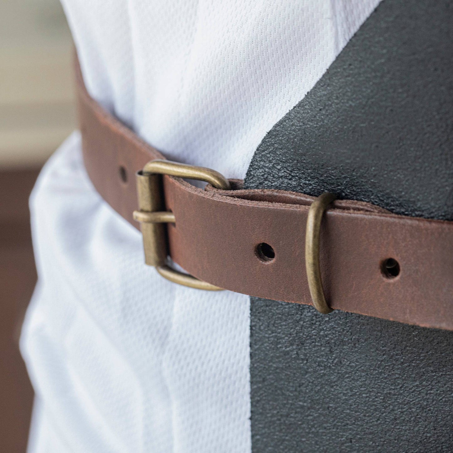 Vintage Black Leather Apron