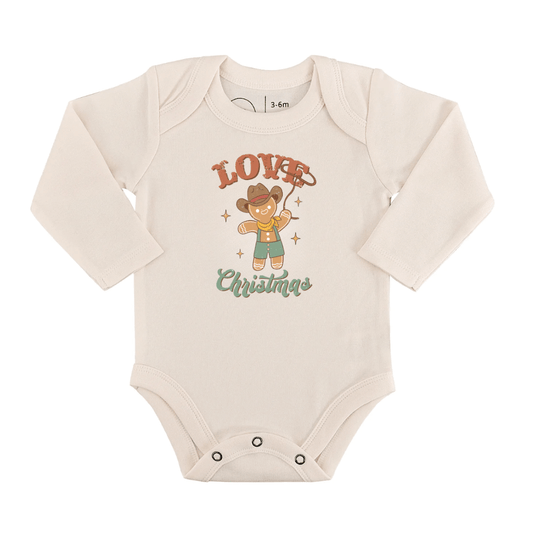 long sleeve graphic bodysuit | christmas lasso
